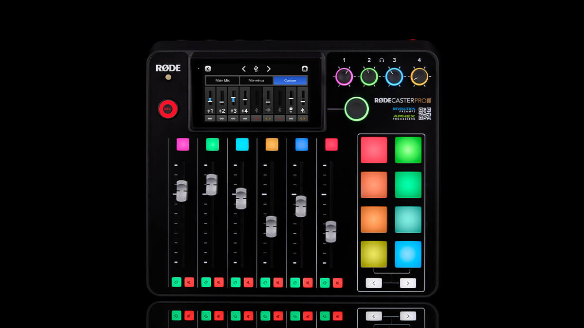 RØDECaster Pro II on black background